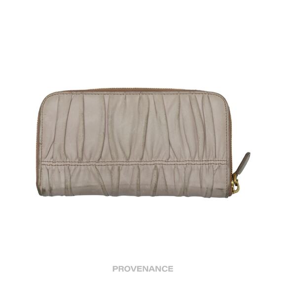 🔴 Prada Zip Long Wallet - Blush Nappa Gaufre Leather - Picture 3 of 11